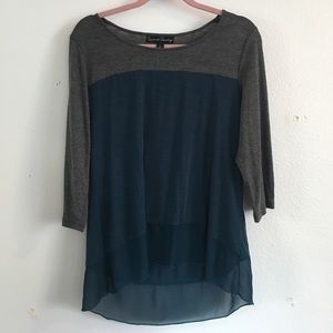 two toned blouse